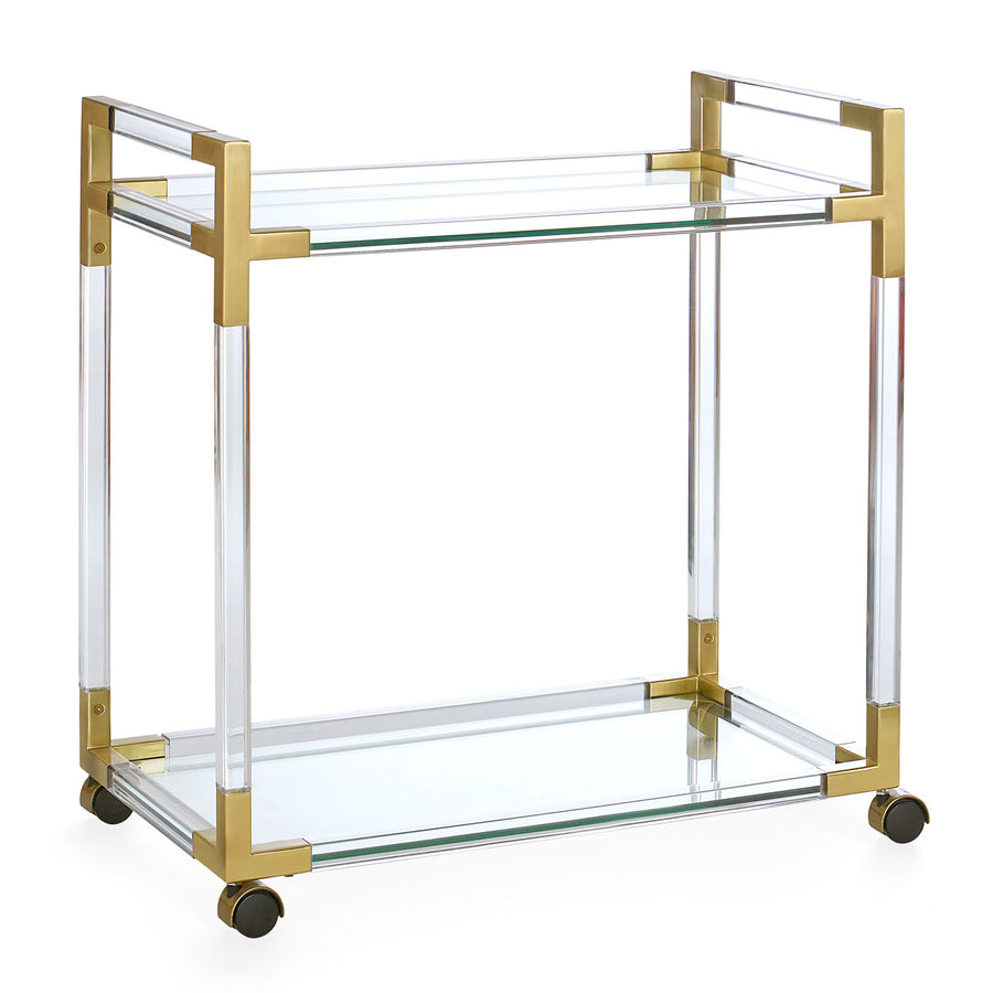   Round Glass Bar Cart | Oroa.com