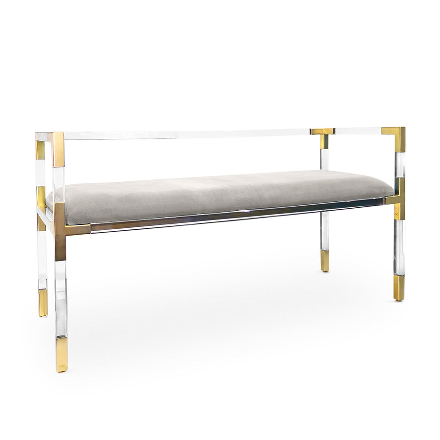   Gray Velvet Bench | Oroa.com