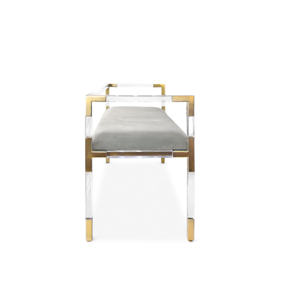   Gray Velvet Bench | Oroa.com