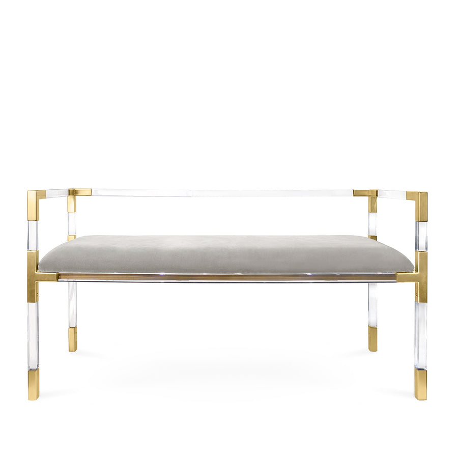   Gray Velvet Bench | Oroa.com