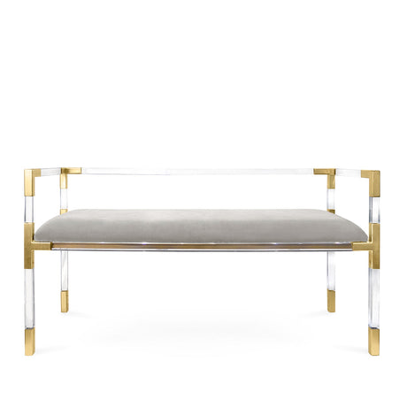   Gray Velvet Bench | Oroa.com