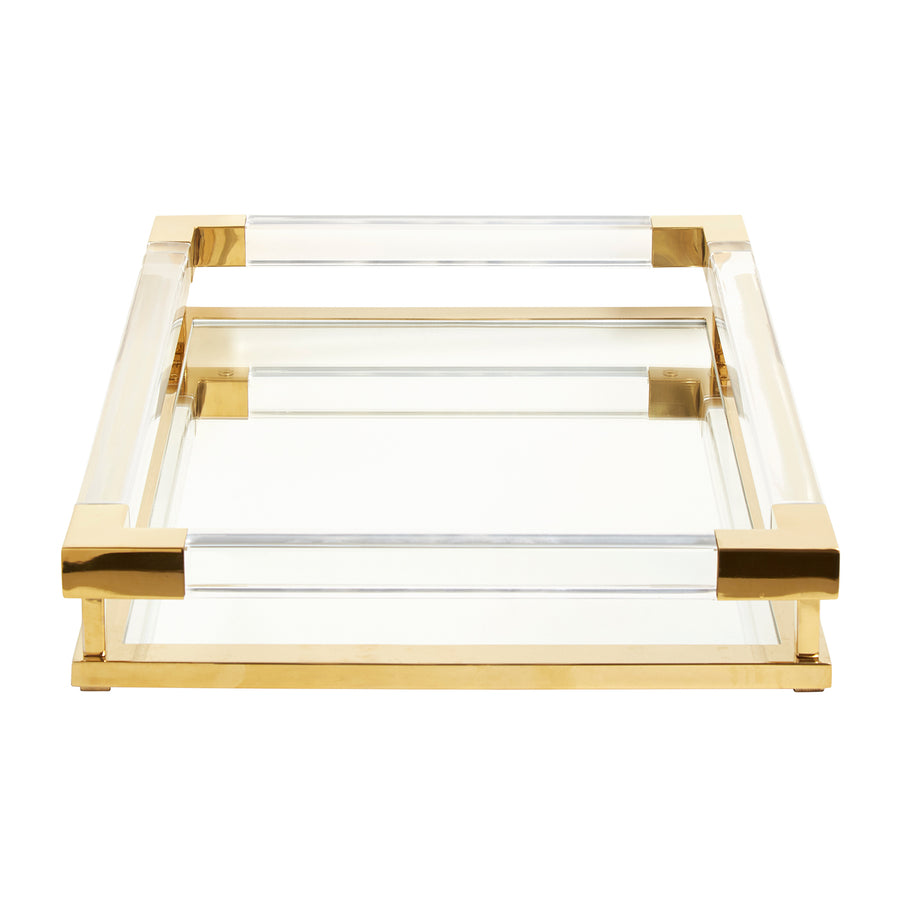   Clear Acrylic Rectangular Tray | Oroa.com