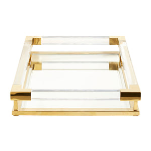  Clear Acrylic Rectangular Tray | Oroa.com