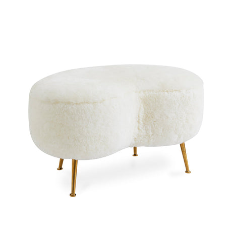   Brass Legs Upholstered Ottoman | Oroa.com