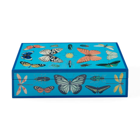   Peacock Blue Lacquer Box L | Oroa.com