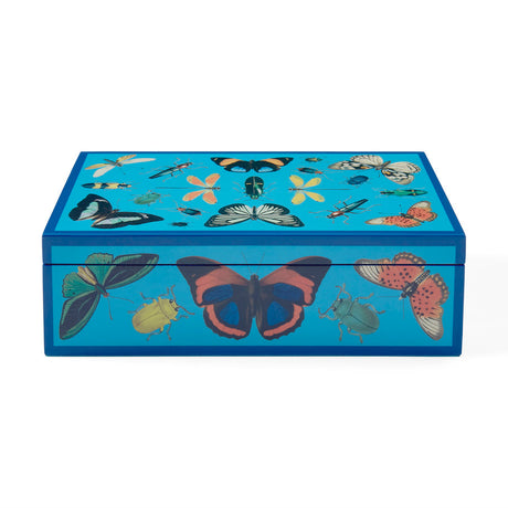   Peacock Blue Lacquer Box M | Oroa.com