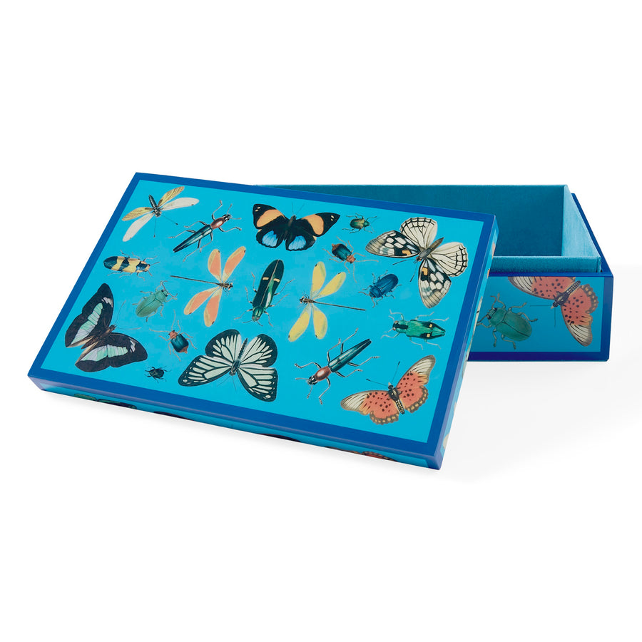   Peacock Blue Lacquer Box M | Oroa.com
