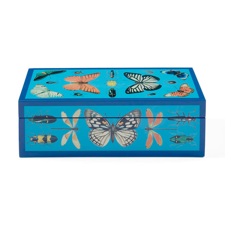   Peacock Blue Lacquer Box S | Oroa.com