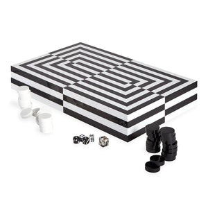   Black & White Backgammon Set | Oroa.com