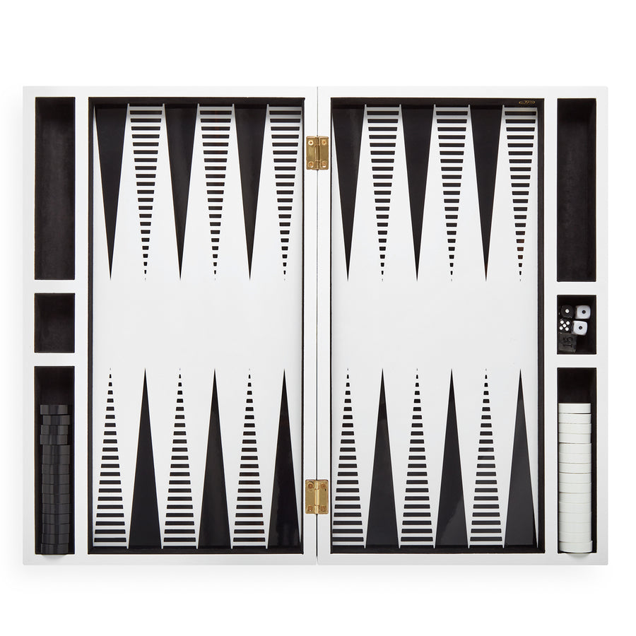   Black & White Backgammon Set | Oroa.com