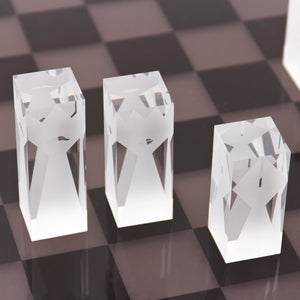  Smoked & Clear Acrylic Chess Set | Oroa.com