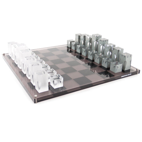   Smoked & Clear Acrylic Chess Set | Oroa.com