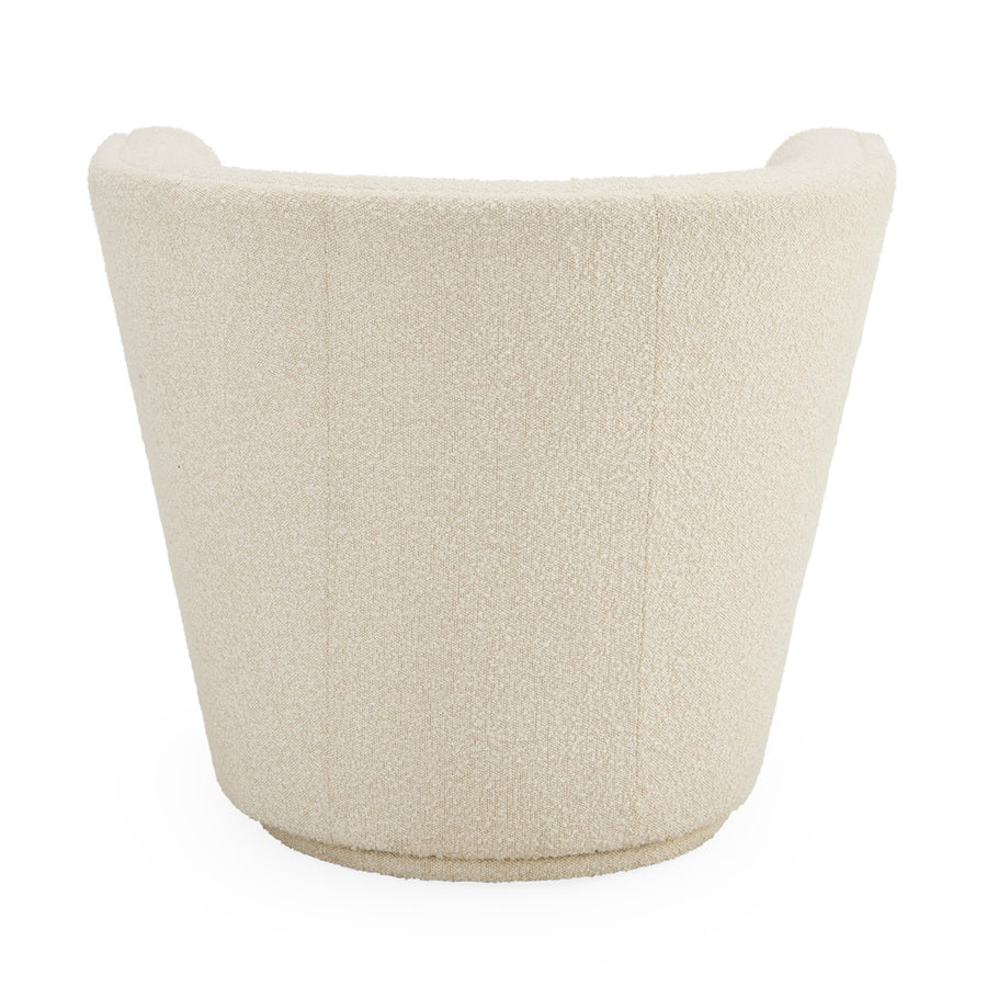   Channeled Bouclé Swivel Club Chair | Oroa.com