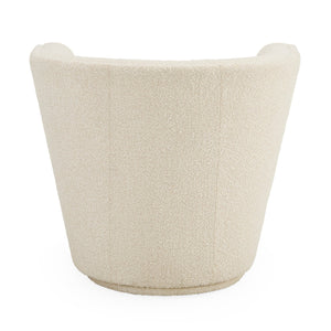  Channeled Bouclé Swivel Club Chair | Oroa.com