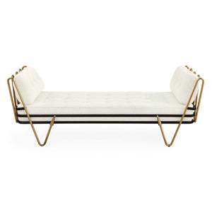  Brass Framed Bouclé Daybed | Oroa.com