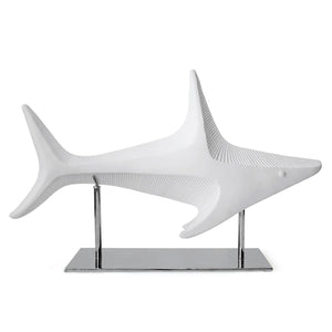   White Stoneware Shark Sculpture | Oroa.com