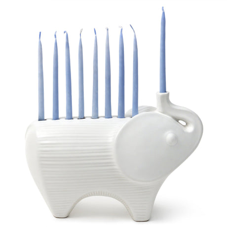   White Stoneware Candle Holder | Oroa.com