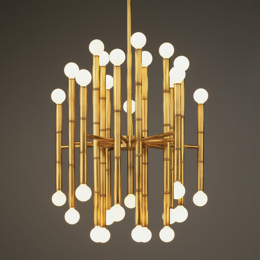   Bamboo Detail Brass Chandelier | Oroa.com