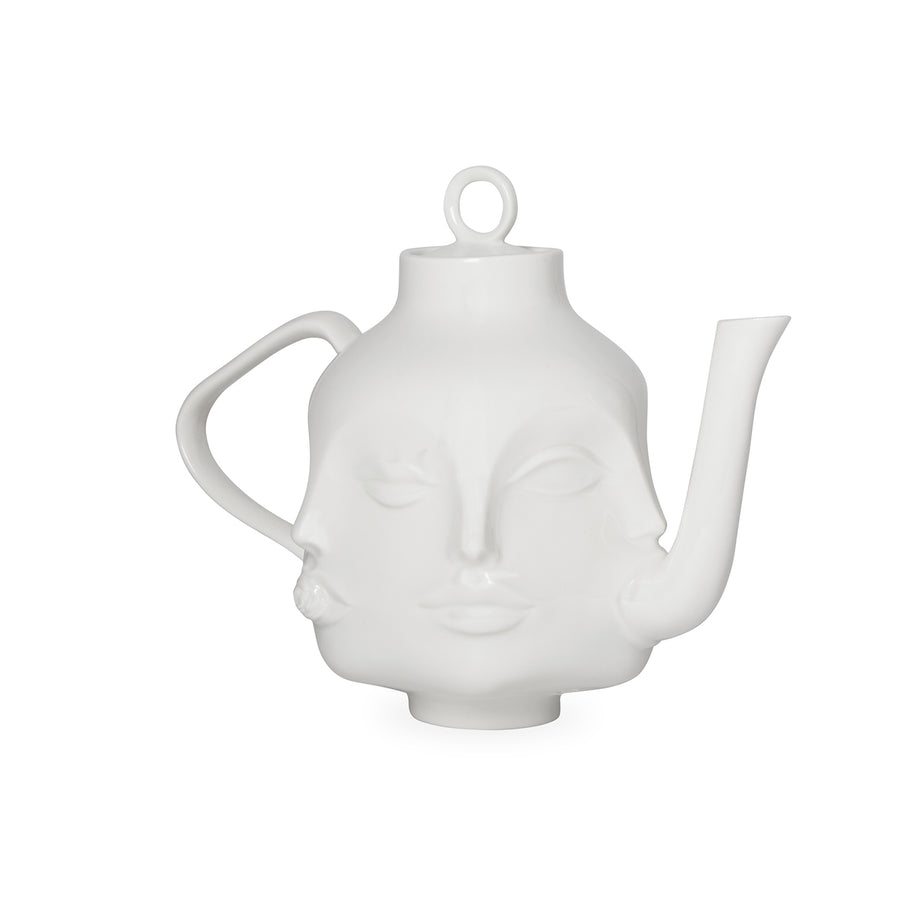   White Porcelain Face Teapot | Oroa.com