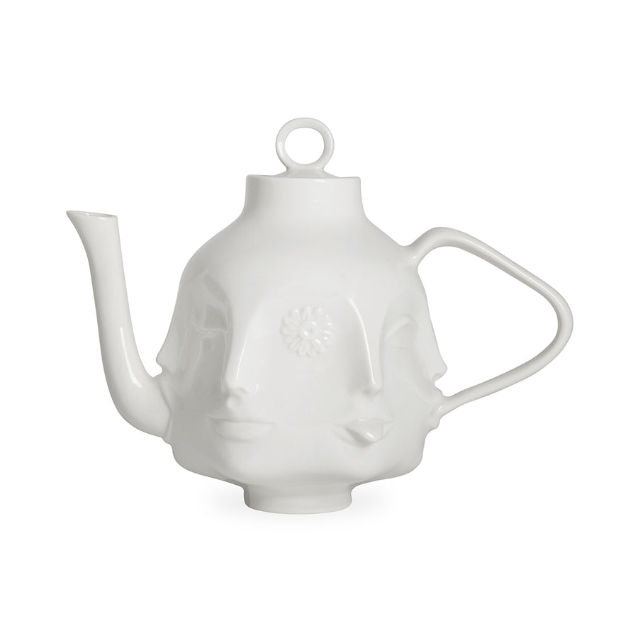   White Porcelain Face Teapot | Oroa.com