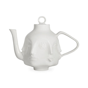   White Porcelain Face Teapot | Oroa.com