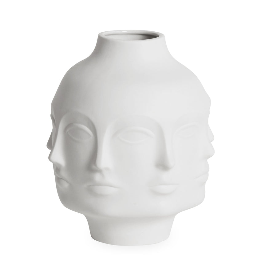   Unglazed Porcelain Face Vase L | Oroa.com