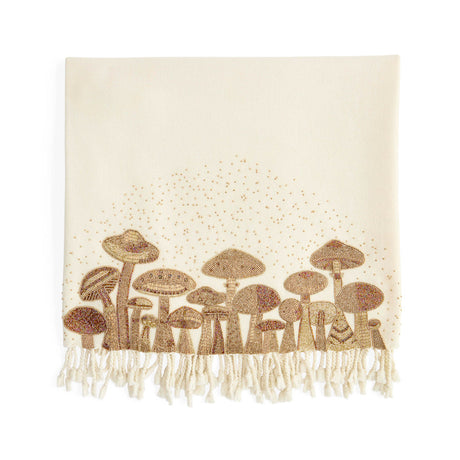   Gold Beads Embroidered Throw | Oroa.com