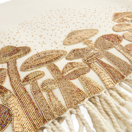   Gold Beads Embroidered Throw | Oroa.com