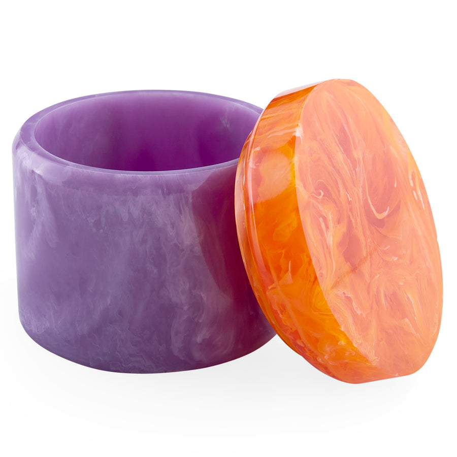 Marbleized Cylindrical Box L | Jonathan Adler Mustique | Oroa.com