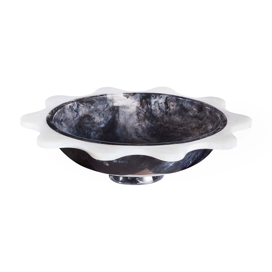   Ripple-Rimmed Marbleized Bowl | Oroa.com