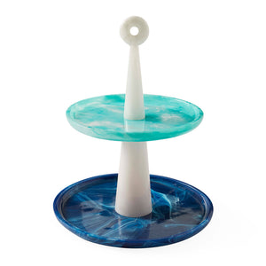  Marbleized Acrylic Tiered Tray | Oroa.com