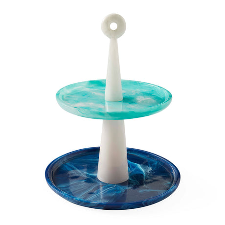   Marbleized Acrylic Tiered Tray | Oroa.com