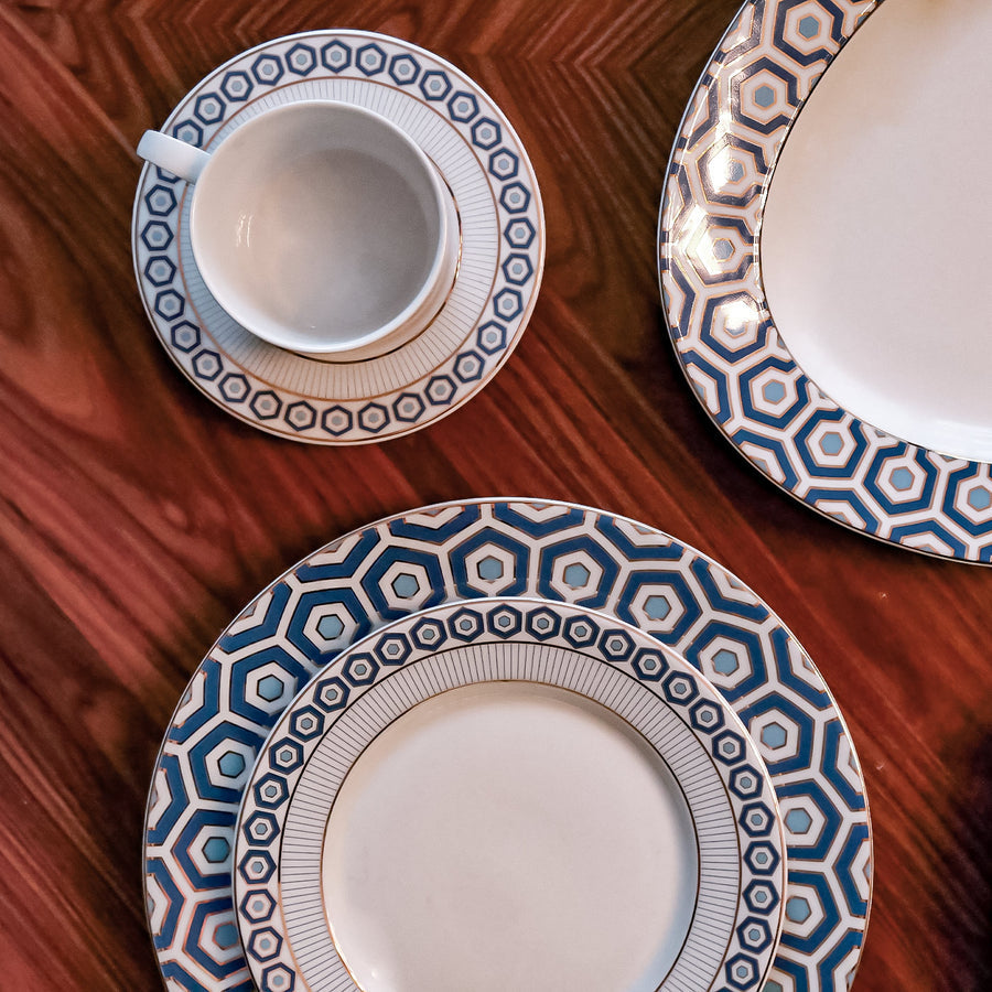   Hexagon Pattern Porcelain Serving Platter | Oroa.com