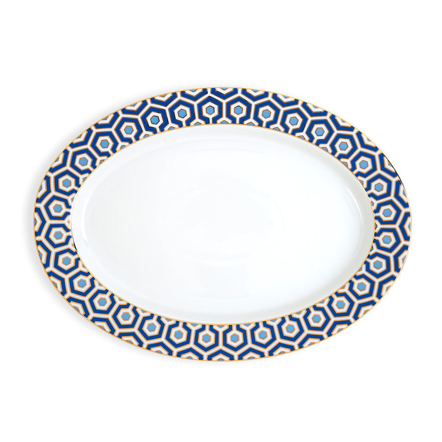   Hexagon Pattern Porcelain Serving Platter | Oroa.com