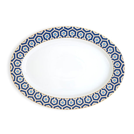   Hexagon Pattern Porcelain Serving Platter | Oroa.com