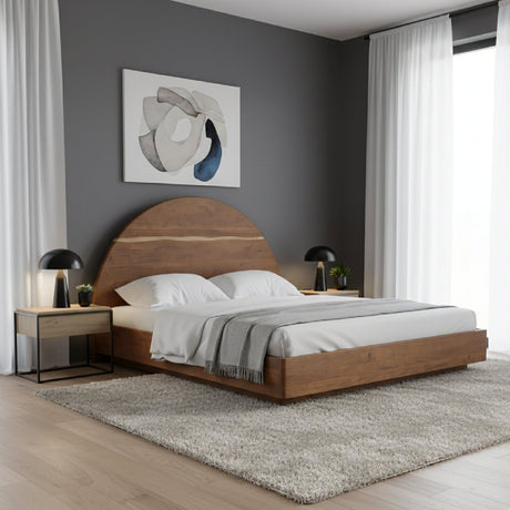   Modern European furniture - Arched Acacia Wood Bed - www.oroa.com | Oroa.com