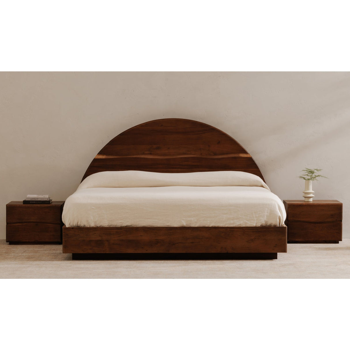   Modern European furniture - Arched Acacia Wood Bed - www.oroa.com | Oroa.com