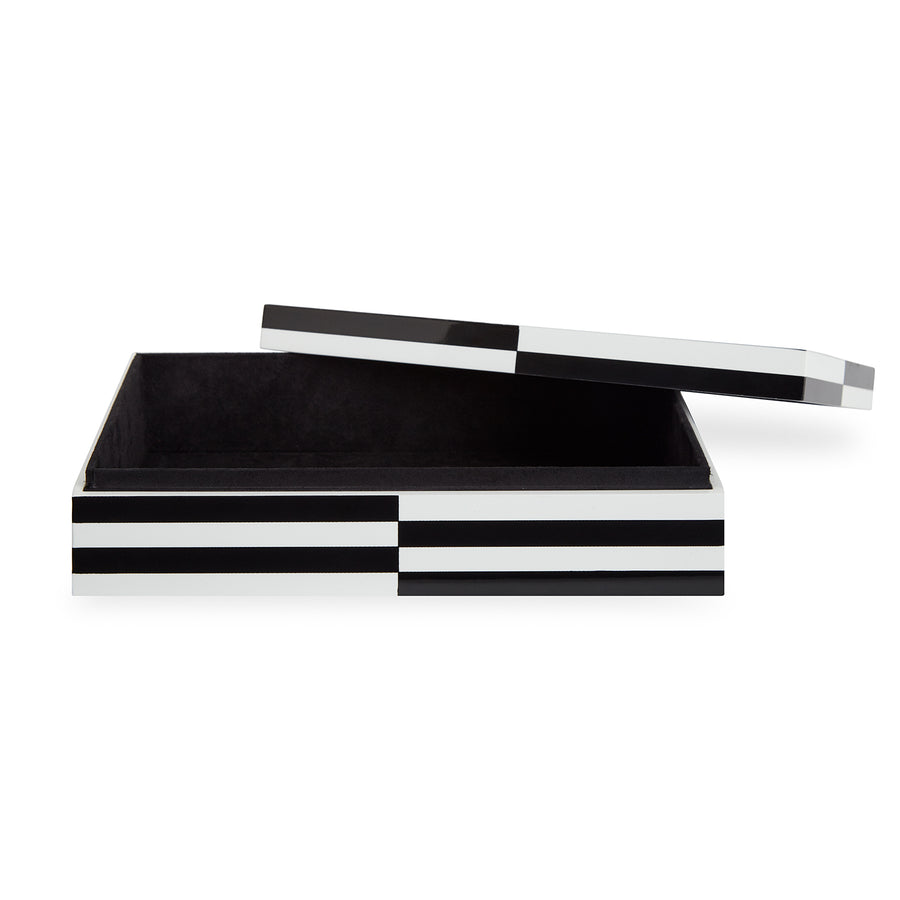   Black & White Lacquer Box L | Oroa.com