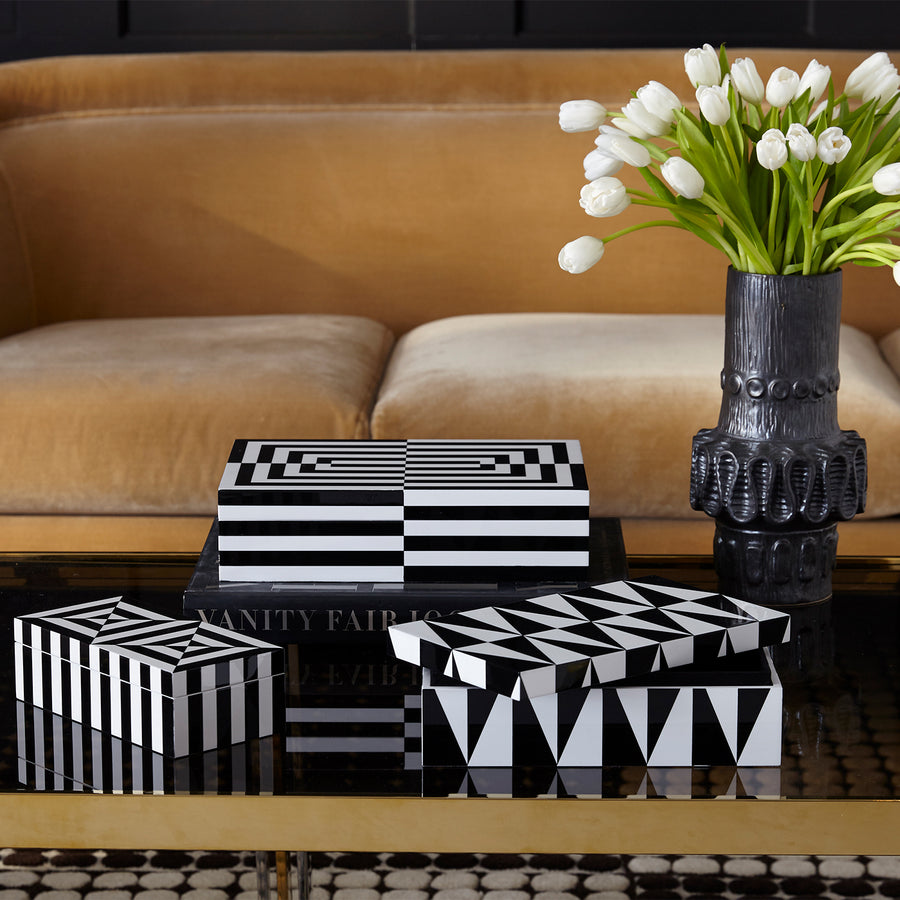   Black & White Lacquer Box S | Oroa.com