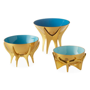  Blue Interior Brass Bowl S | Oroa.com