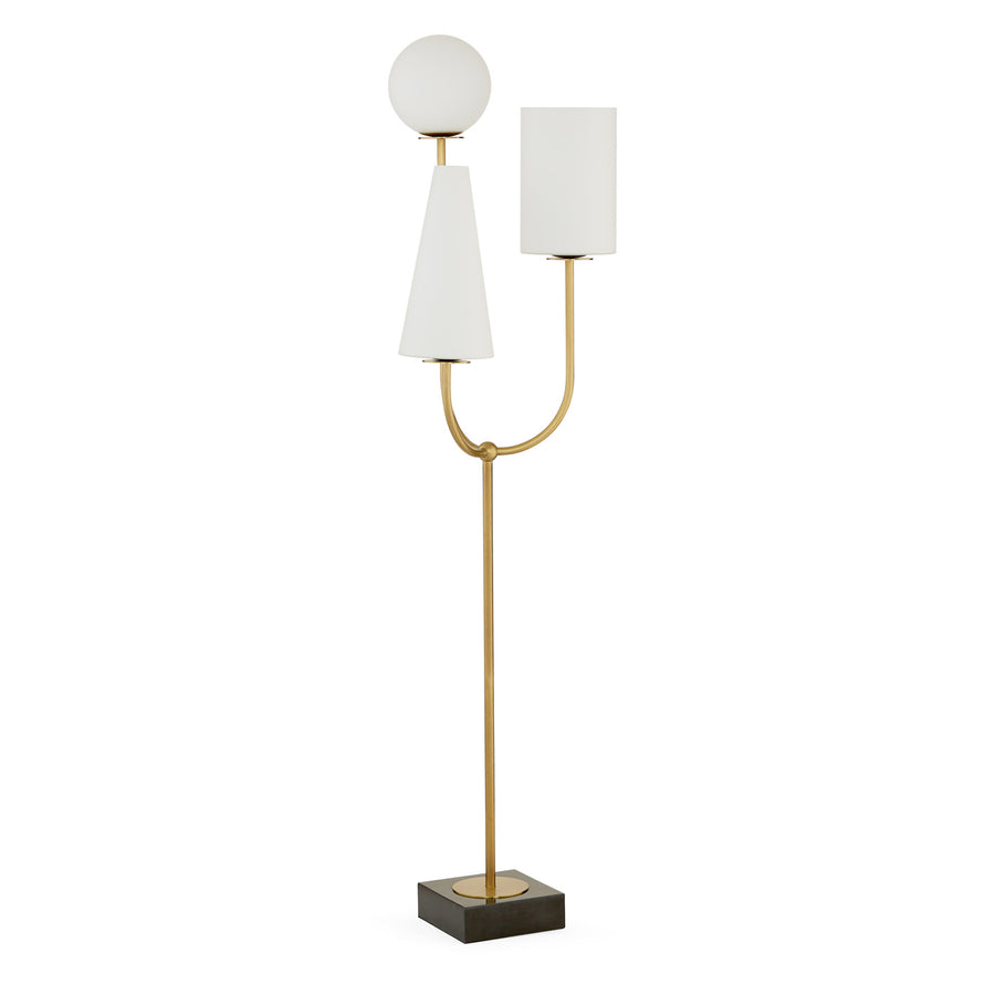   Milk Glass Shades Floor Lamp | Oroa.com