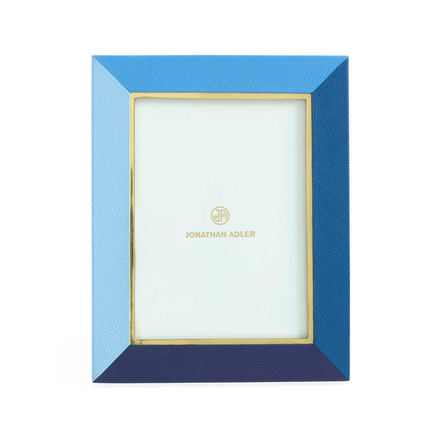   Blue Leather Photo Frame L | Oroa.com