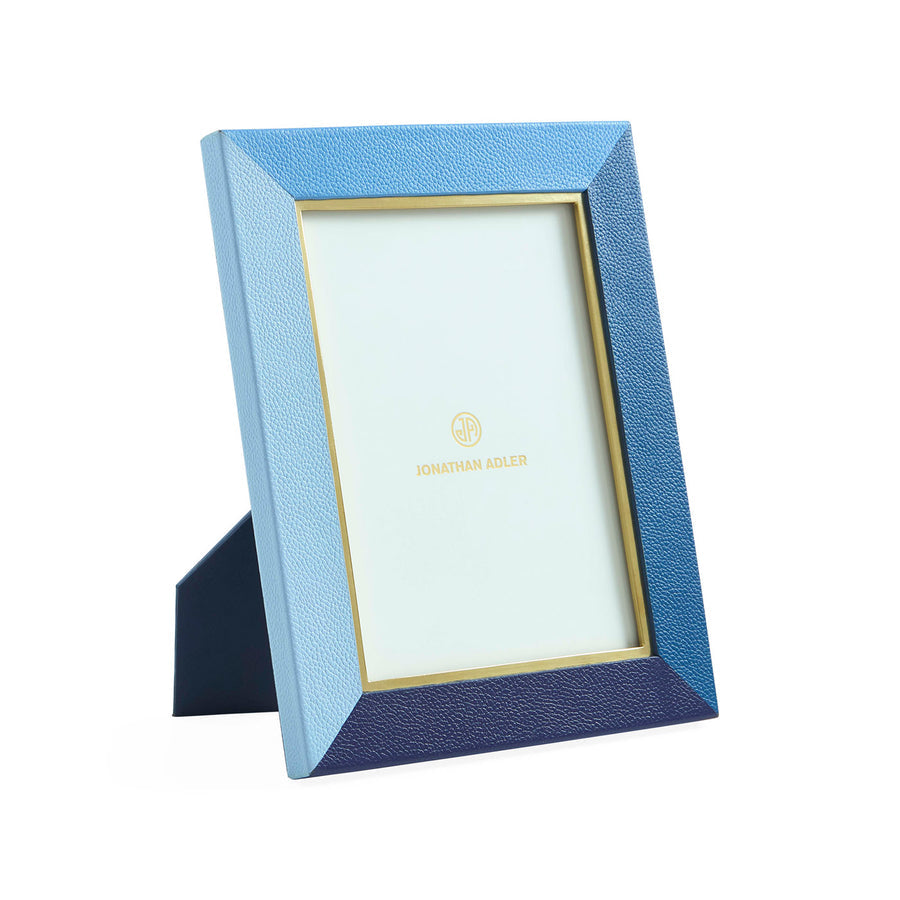   Blue Leather Photo Frame L | Oroa.com