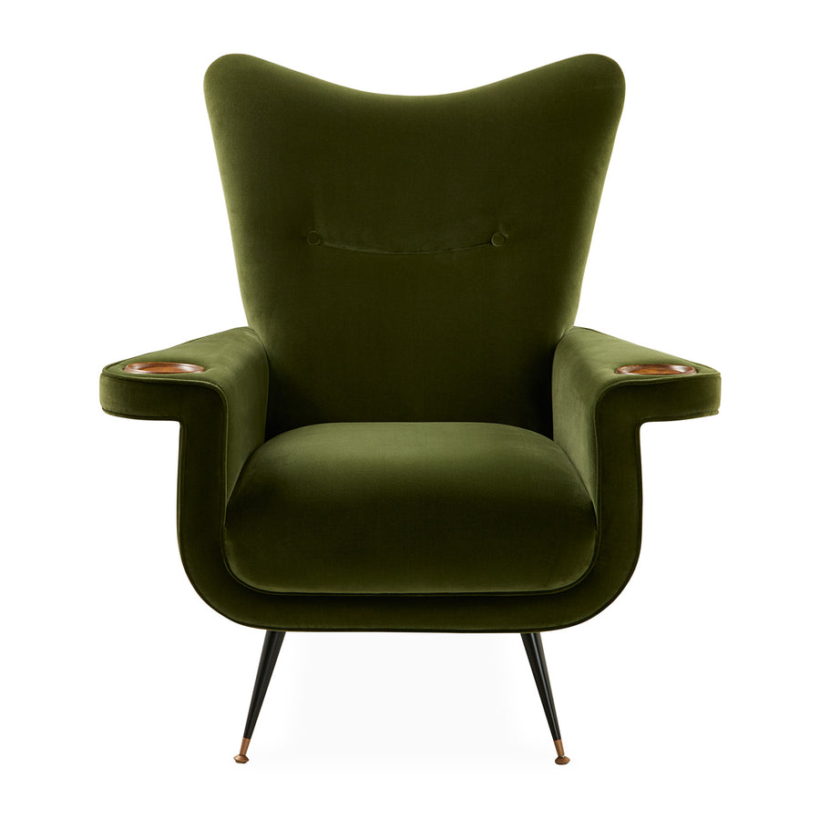   Green Velvet Lounge Chair | Oroa.com