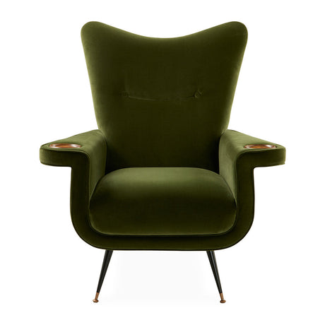   Green Velvet Lounge Chair | Oroa.com
