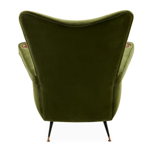   Green Velvet Lounge Chair | Oroa.com