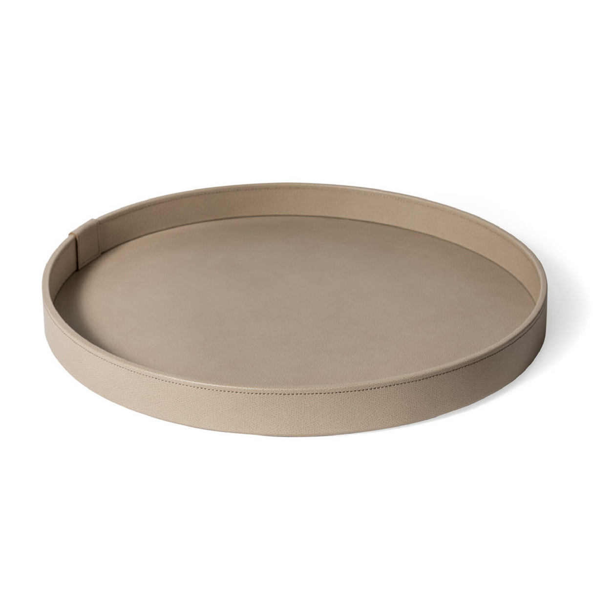   Calfskin Leather Round Tray | Oroa.com