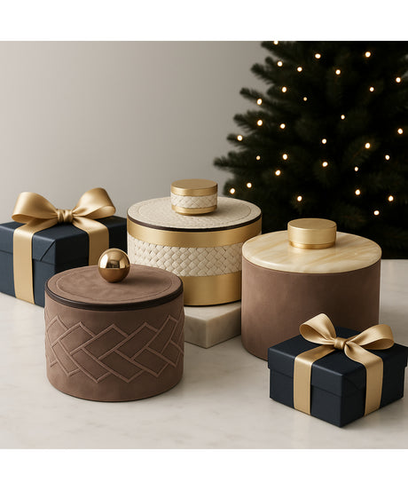   decorative leather jars pinetti - www.oroa.com | Oroa.com