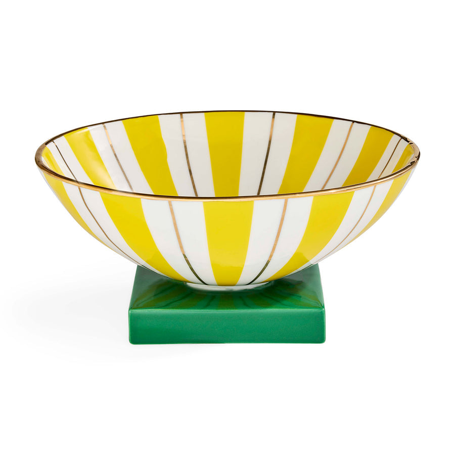   Yellow Stripes Porcelain Bowl | Oroa.com