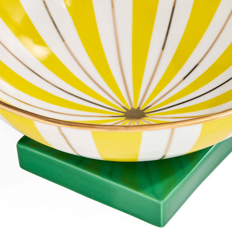   Yellow Stripes Porcelain Bowl | Oroa.com